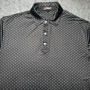 Rafter C Polo Pearl Button Snap Geometric Performance Golf Western Men Medium